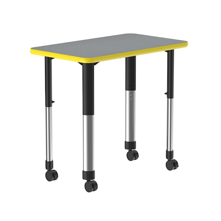 Correll TFL Collaborative Desk - Casters - Rec AD3420TF-REC-15-09-38-CK